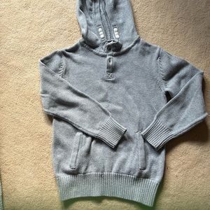 L.O.G.G. Boys sweater gray cotton hooded.